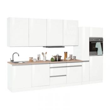 Прямая кухня «Модель 20» белый глянец 330 см конфигурация 4
