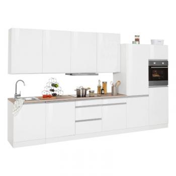 Прямая кухня «Модель 20» белый глянец 360 см конфигурация 2