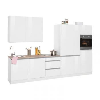 Прямая кухня «Модель 20» белый глянец 330 см конфигурация 6