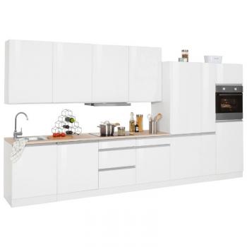 Прямая кухня «Модель 20» белый глянец 390 см конфигурация 2