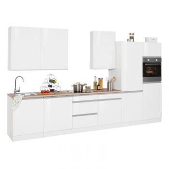 Прямая кухня «Модель 20» белый глянец 360 см конфигурация 1