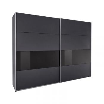 Шкаф-купе «Модель 13» графит/черное стекло 270 см