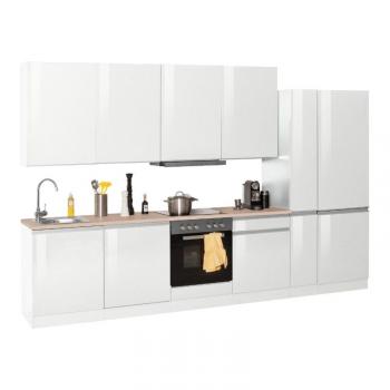 Прямая кухня «Модель 20» белый глянец 330 см конфигурация 1