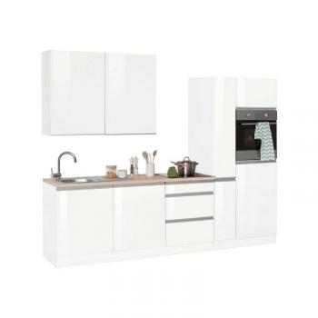 Прямая кухня «Модель 20» белый глянец 270 см конфигурация 1