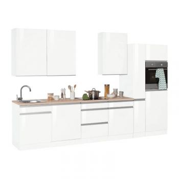 Прямая кухня «Модель 20» белый глянец 330 см конфигурация 3
